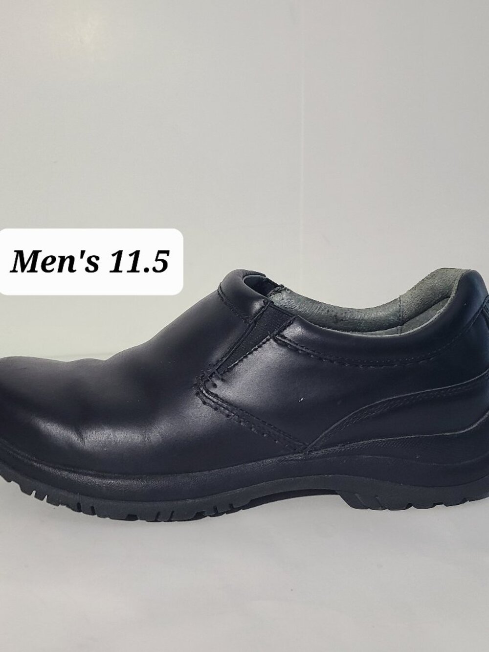 Dansko Wynn Black Leather Non-Slip Professional Clogs Size 45 (US 11.5) VGUC